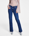 GUESS WOMEN'S WHISKERED FADED-FRONT BOOTCUT DENIM JEANS