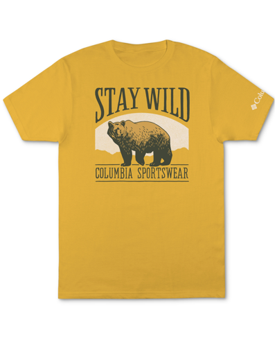 Columbia Men's Oso Stay Wild Logo Graphic T-shirt In Mustard