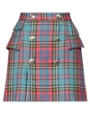 Vivienne Westwood Cut Off Wool Twill Tartan Mini Skirt In Blue