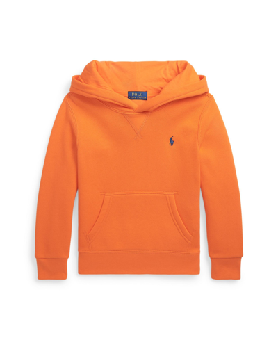 Polo Ralph Lauren Kids' Big Boys Fleece Hooded Sweatshirt In Bright Signal Orange