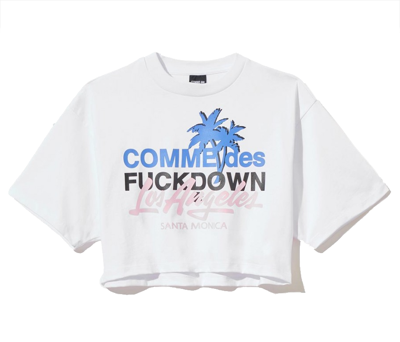 Comme Des Fuckdown Cotton Tops & Women's T-shirt In White