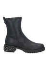 Liu •jo Woman Ankle Boots Black Size 11 Textile Fibers