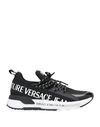 VERSACE JEANS COUTURE VERSACE JEANS COUTURE MAN SNEAKERS BLACK SIZE 7 TEXTILE FIBERS, OTHER FIBRES