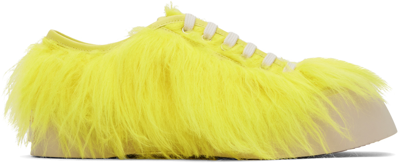 Marni Ssense Exclusive Yellow Pablo Sneakers In 00v45 Lime