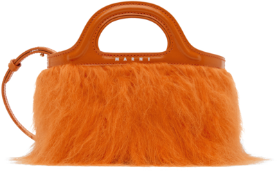 Marni Ssense Exclusive Orange Micro Tropicalia Tote In 00r17 Carrot