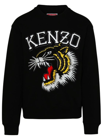 KENZO BLACK COTTON SWEATSHIRT