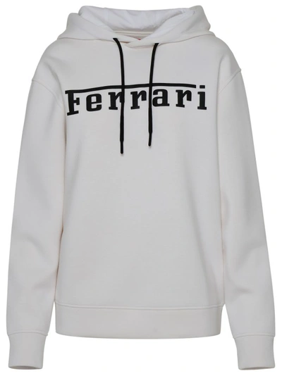 Ferrari Sweatshirt In White Viscose Blend