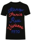Kenzo Slogan-print Cotton T-shirt In Black