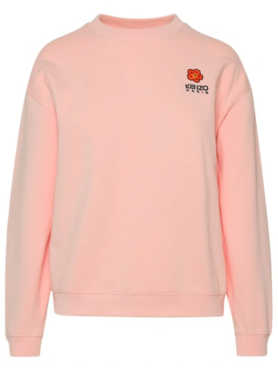 Kenzo Boke Flower Crest Sweatshirt In Faded Pink