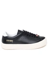 KENZO BLACK LEATHER SNEAKERS