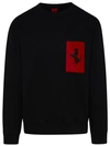 Ferrari Felpa In Cotone Nera In Black