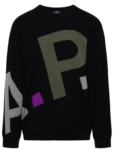 A.p.c. Logo Sweater In Black