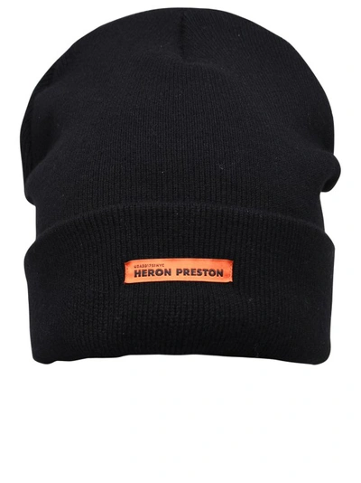 Heron Preston Black Wool Beanie