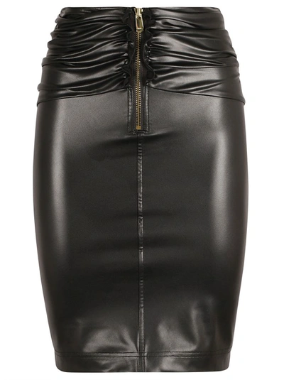 Pinko Felicia Draped-detailing Skirt In Black