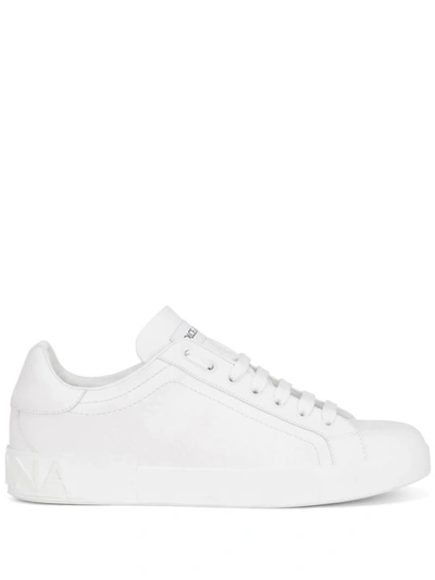 Dolce & Gabbana White Lace-up Sneakers