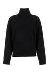Bottega Veneta Stretch Wool Blend Turtleneck In Black