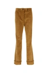 Miu Miu Corduroy Trousers With Waist Belt Loops In Brown