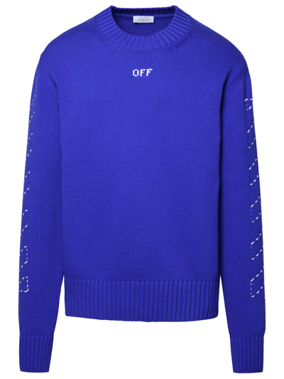Off-white Arrows-embroidered Jumper In Blue,white