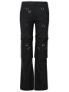 OFF-WHITE OFF-WHITE WOMAN OFF-WHITE BLACK VIRGIN WOOL BLEND TROUSERS