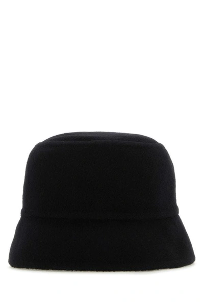 Prada Woman Midnight Blue Cashmere Bucket Hat