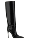 Saint Laurent Vendome Boots In Glazed Leather In Black