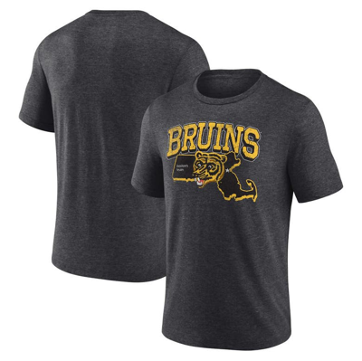 Fanatics Branded  Heather Charcoal Boston Bruins Centennial Team Tri-blend T-shirt
