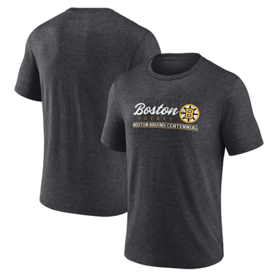 Fanatics Branded  Heather Charcoal Boston Bruins Centennial Hockey Tri-blend T-shirt