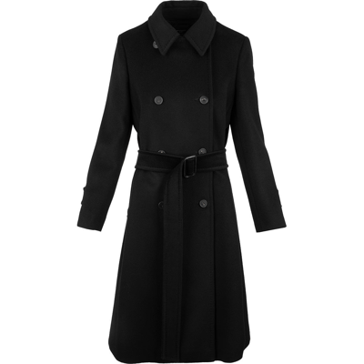 Weekend Max Mara Women Black Afide Double-breasted Wool Coat