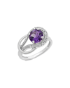 Max + Stone Maxcolor 10k 1.75 Ct. Tw. Diamond & Amethyst Eternity Ring