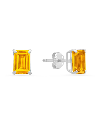 Max + Stone 14k 1.50 Ct. Tw. Citrine Studs In Orange