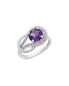 Max + Stone Maxcolor 10k 1.75 Ct. Tw. Diamond & Amethyst Eternity Ring