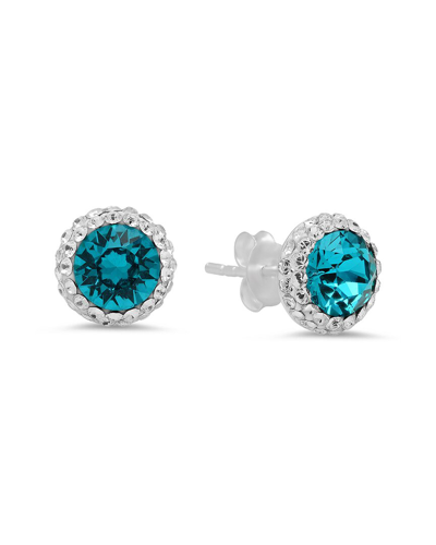 MAX + STONE MAXCOLOR SILVER HALO STUDS