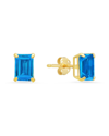 Max + Stone Maxcolor 14k 2.00 Ct. Tw. Blue Topaz Studs