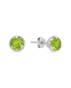 Max + Stone Maxcolor 14k 1.50 Ct. Tw. Peridot Halo Studs
