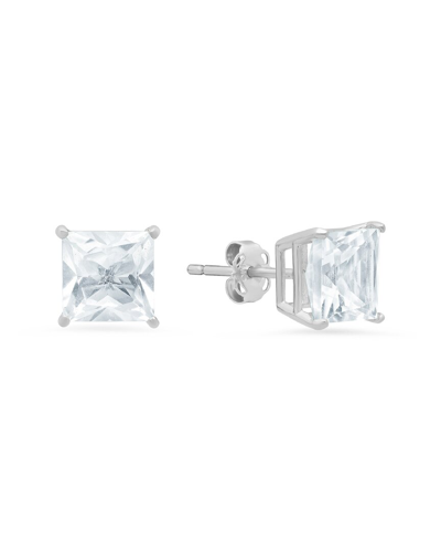 MAX + STONE MAXCOLOR 14K 3.70 CT. TW. WHITE TOPAZ STUDS