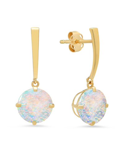 Max + Stone 14k 1.30 Ct. Tw. Created Opal Drop Earrings In Gold