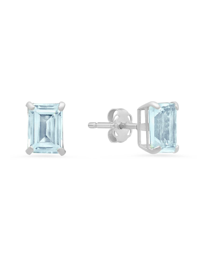 Max + Stone 14k 1.30 Ct. Tw. Aquamarine Studs In Neutral