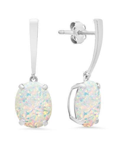 Max + Stone 14k 1.50 Ct. Tw. Created Opal Drop Earrings In Metallic