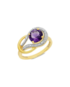 Max + Stone Maxcolor 10k 1.75 Ct. Tw. Diamond & Amethyst Eternity Ring