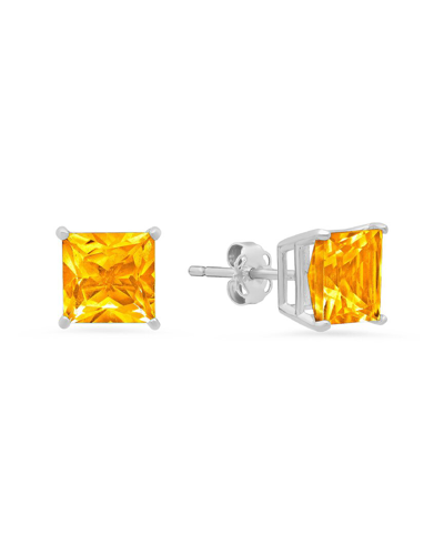 Max + Stone Maxcolor 14k 2.80 Ct. Tw. Citrine Studs In White