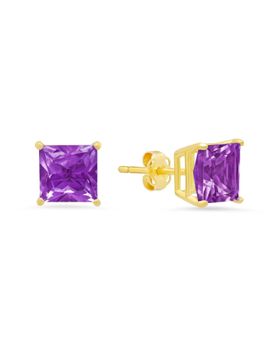 Max + Stone 14k 3.00 Ct. Tw. Amethyst Studs In Gold