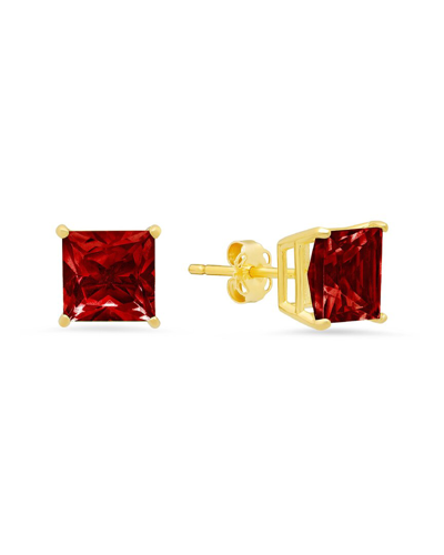 Max + Stone 14k 3.30 Ct. Tw. Garnet Studs In Red