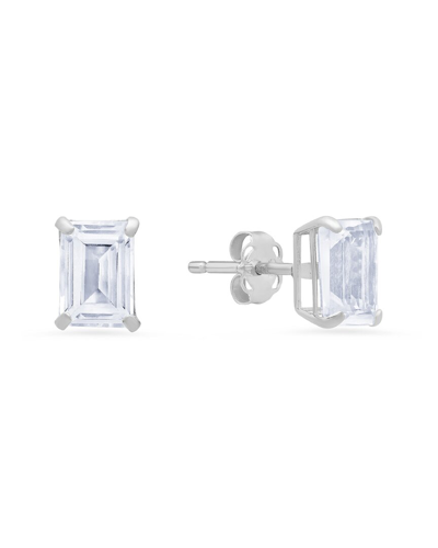 MAX + STONE MAXCOLOR 14K 2.10 CT. TW. WHITE TOPAZ STUDS