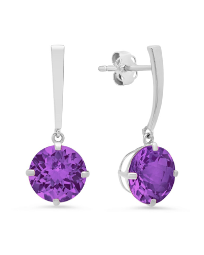 Max + Stone 14k 2.60 Ct. Tw. Amethyst Drop Earrings In Purple