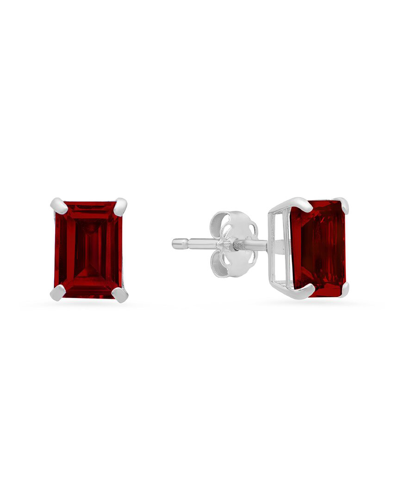 Max + Stone Maxcolor 14k 1.90 Ct. Tw. Garnet Studs In Red
