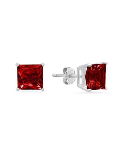 Max + Stone 14k 3.30 Ct. Tw. Garnet Studs In Red