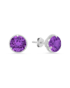 Max + Stone Maxcolor 14k 2.60 Ct. Tw. Amethyst Halo Studs