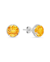 Max + Stone Maxcolor 14k 2.90 Ct. Tw. Citrine Halo Studs