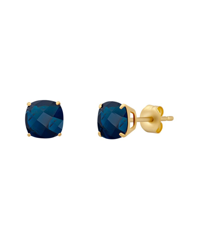 Max + Stone 14k 4.10 Ct. Tw. Londen Blue Topaz Studs In Gold