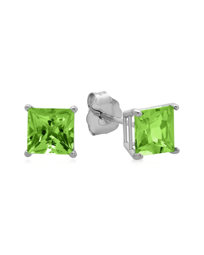 Max + Stone Maxcolor 10k 1.40 Ct. Tw. Peridot Studs In Green